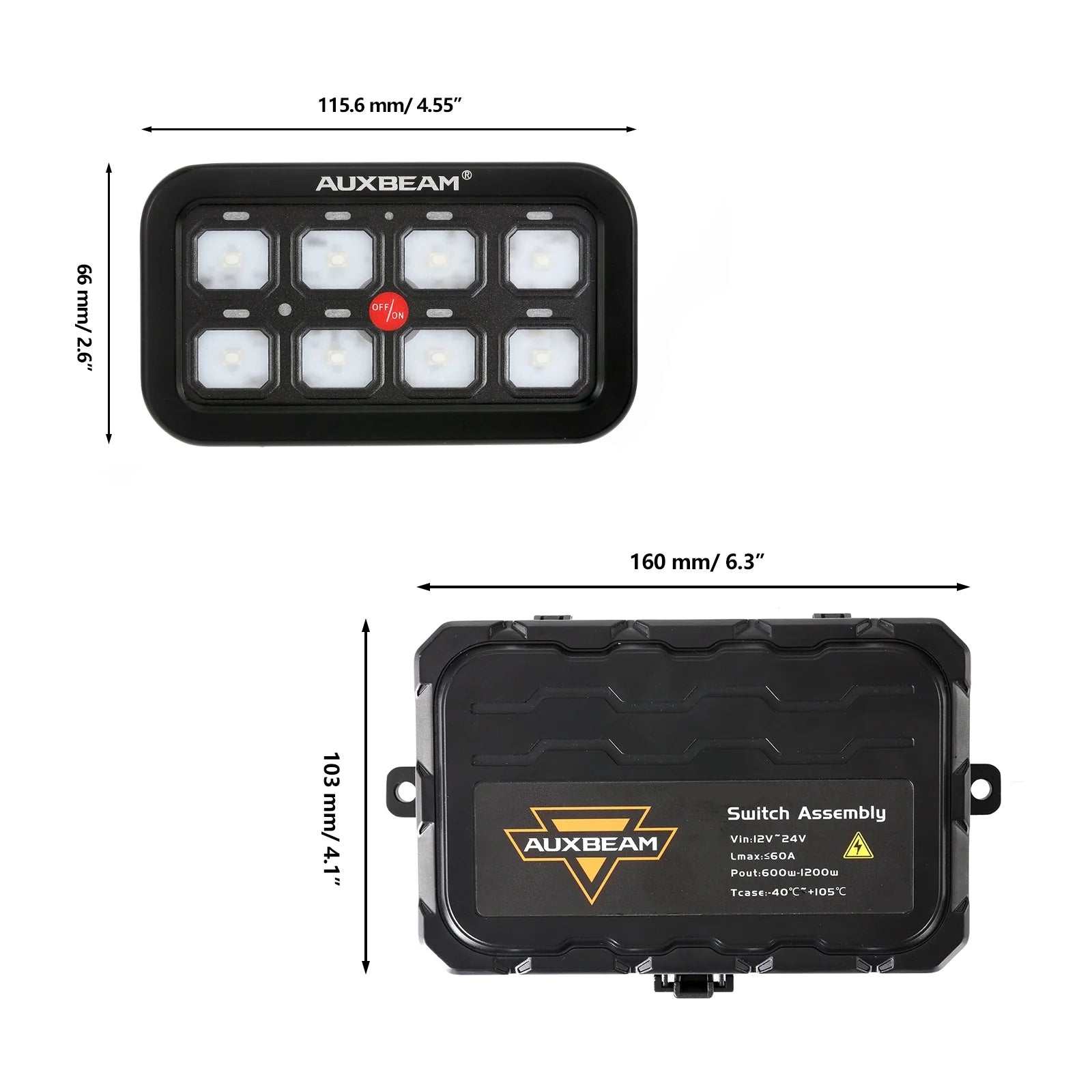 Auxbeam AR-800 RGB Switch Panel with APP, Toggle/ Momentary Auxbeam AR-800 RGB Switch Panel with APP, Toggle/ Momentary