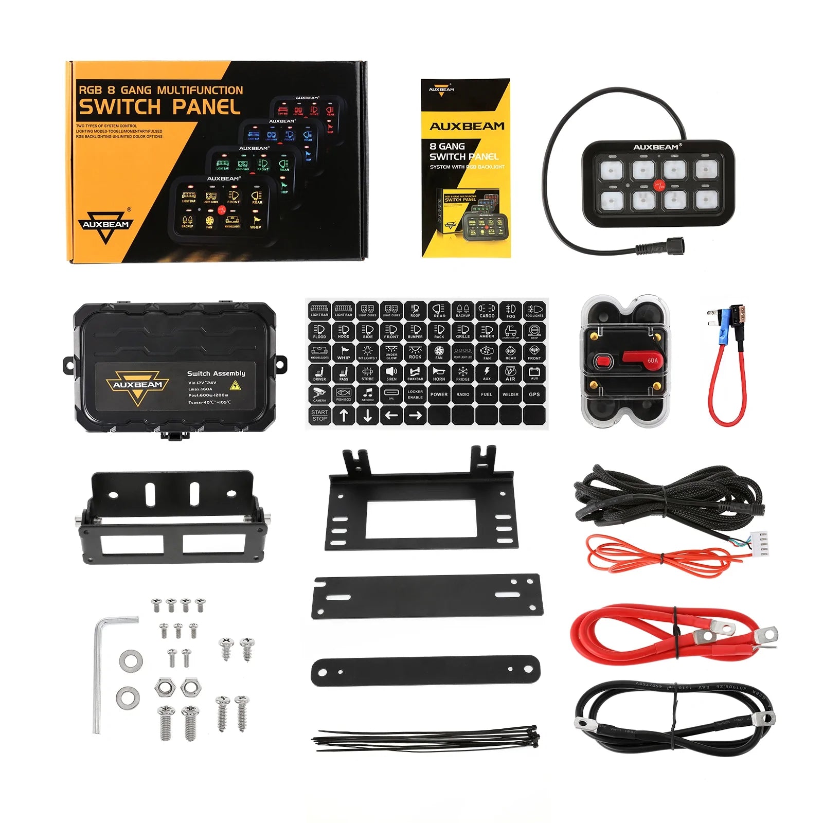 Auxbeam AR-800 RGB Switch Panel with APP, Toggle/ Momentary Auxbeam AR-800 RGB Switch Panel with APP, Toggle/ Momentary
