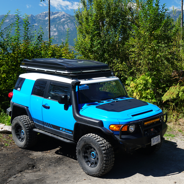 toyota fj cruiser 100 watt hood solar panel