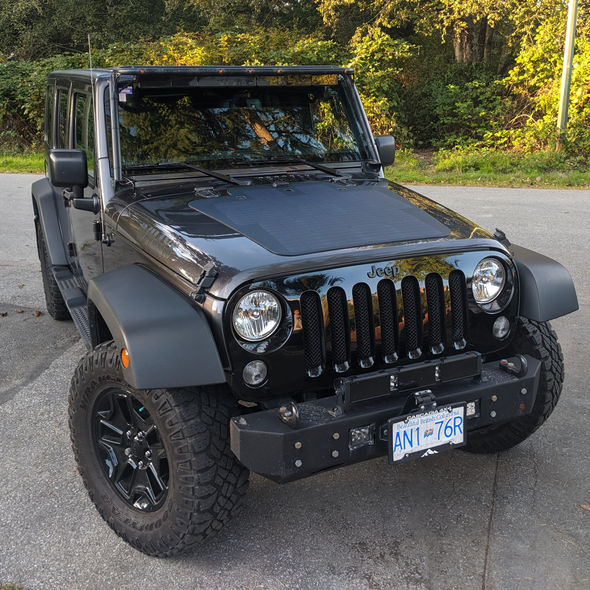 Jeep Wrangler JK VSS System™ - 100 Watt Hood Solar Panel