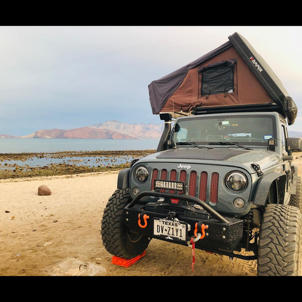 Cascadia 4x4 hood solar panel overland camping jeep jk