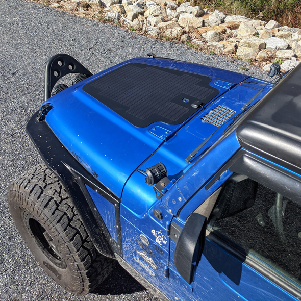 2003-2006 jeep tj overland hood solar panel