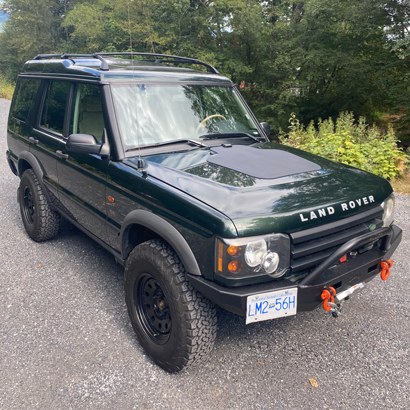 cascadia 4x4 hood bonnet landrover discovery solar panel system offroad overland